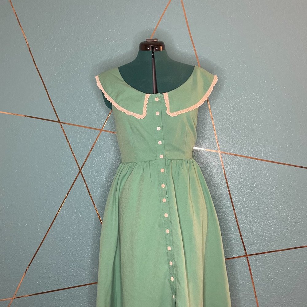 Modcloth x Myrtlewood Perfect Pastures Collared Fit and Flare Dress